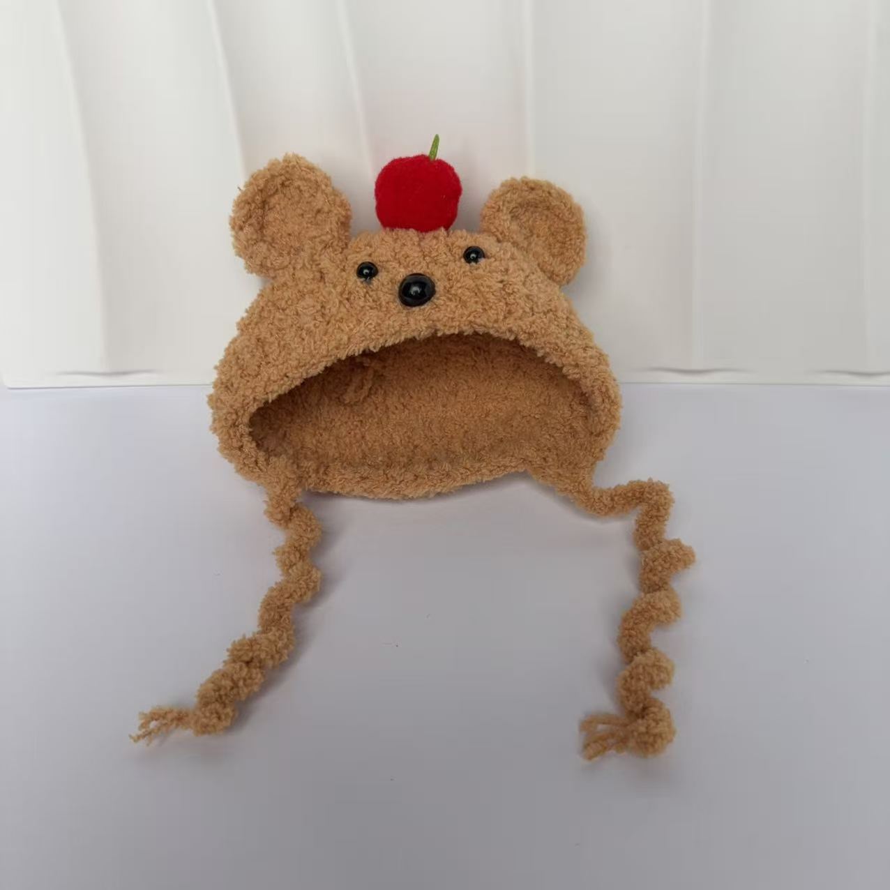 Large red cherry bear hood