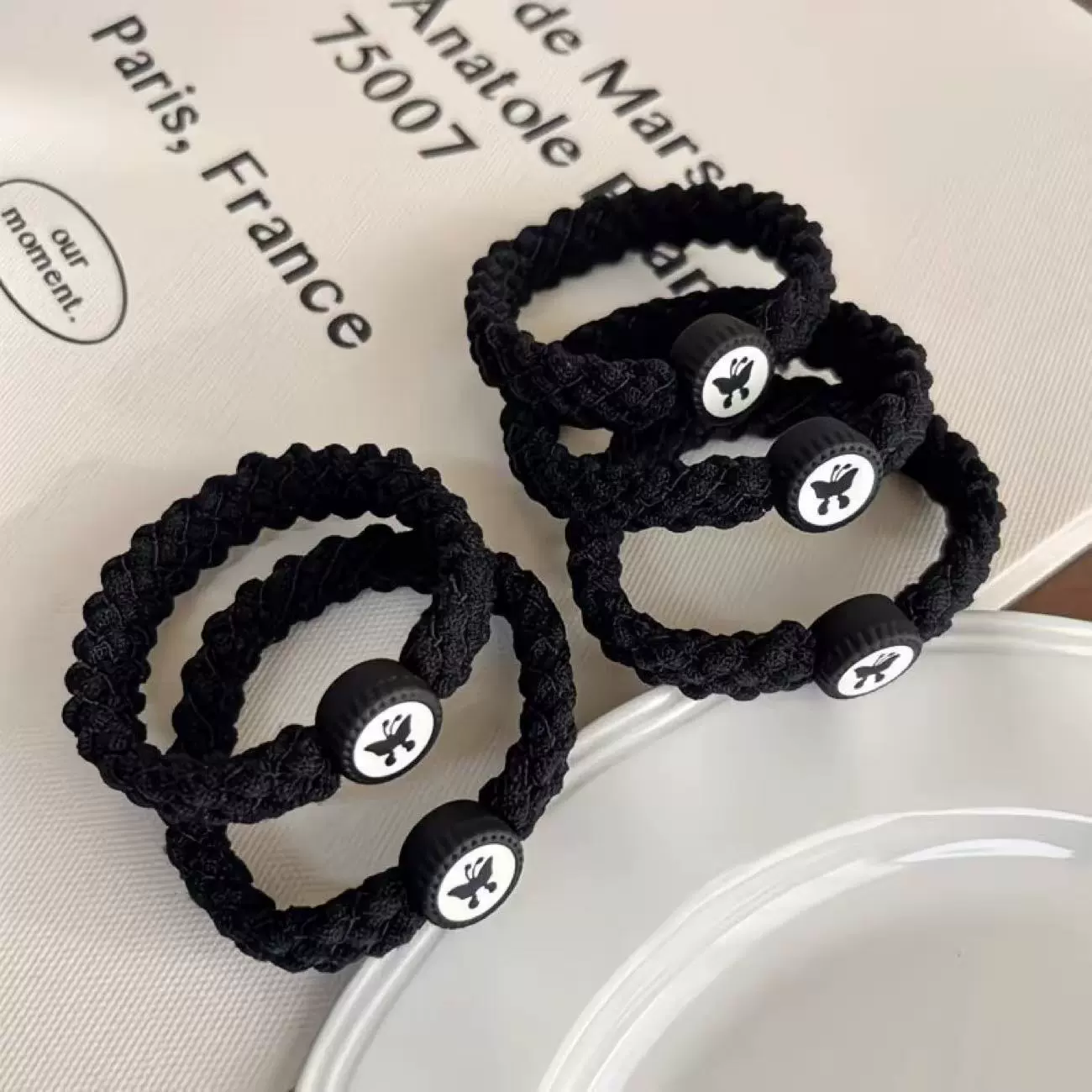 Elastic sports rostometer for gym, ponytail, durable hair rope, harmless hair accessory, no hair damage