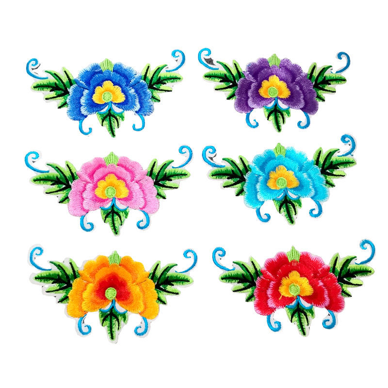 牛角花熨烫布贴小花 破洞补丁贴花 小钱袋荷包装饰服装辅料小布贴