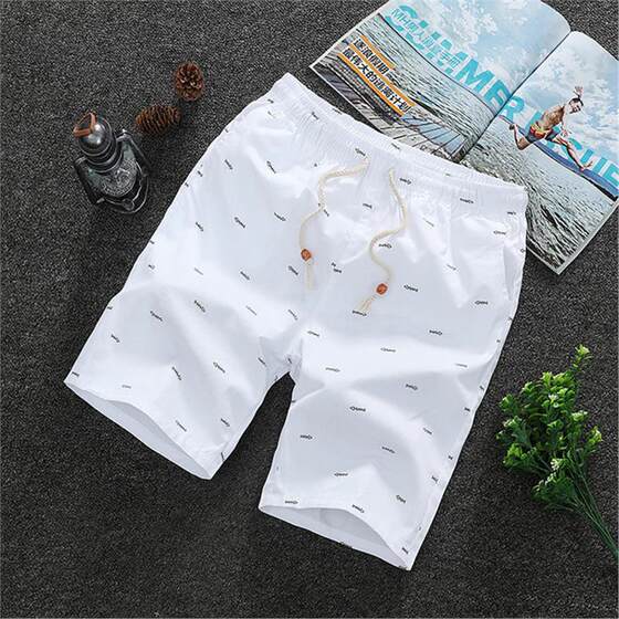A generation of summer cotton shorts men's pants casual loose cropped pants plus size pants beach pants