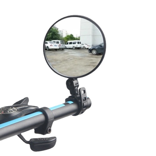 360-degree bicycle rearview mirror wide-angle convex mirror bicycle electric vehicle wide field of view silicone handle reflector accessories