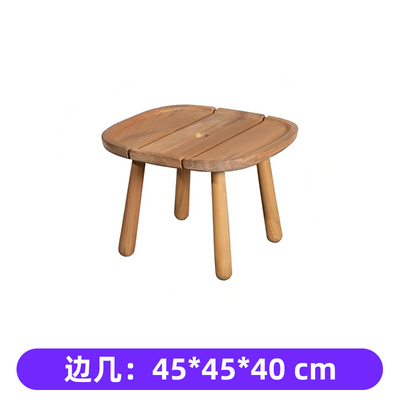 Sofá de madera maciza al aire libre Villa patio jardín impermeable silla de caña ocio muebles balcón sofá creativo