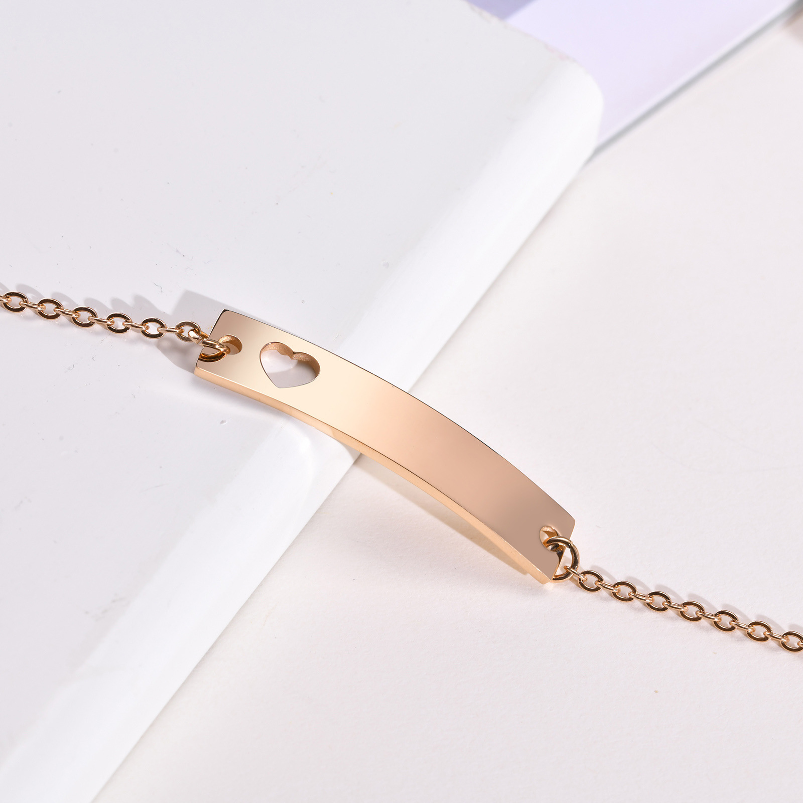 Fashion Heart Shape Stainless Steel Plating Bracelets 1 Piece