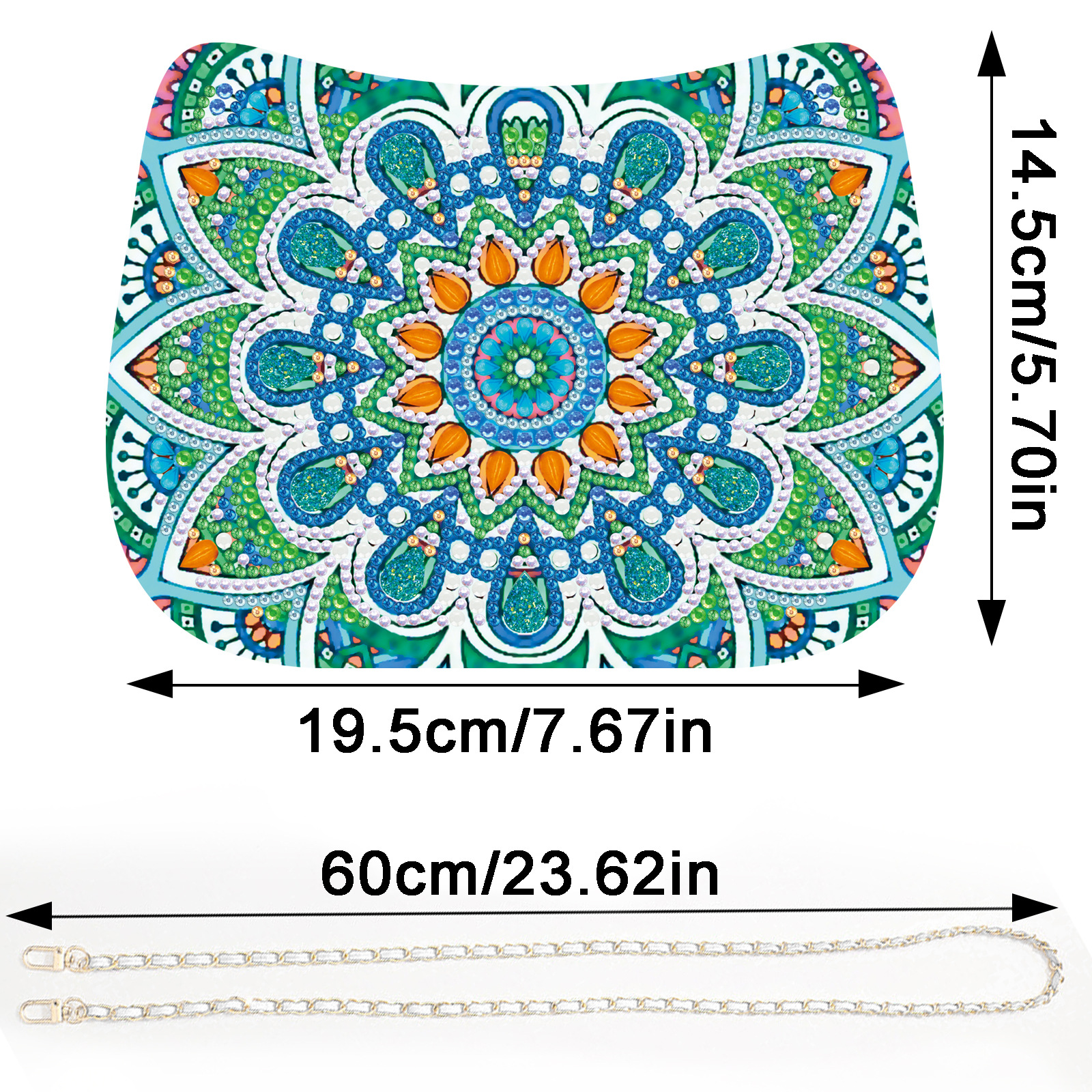 Pintura de diamantes DIY perimetral pintura de diamantes mandala gancho artesanal envuelta en tela de decoración búho al por mayor