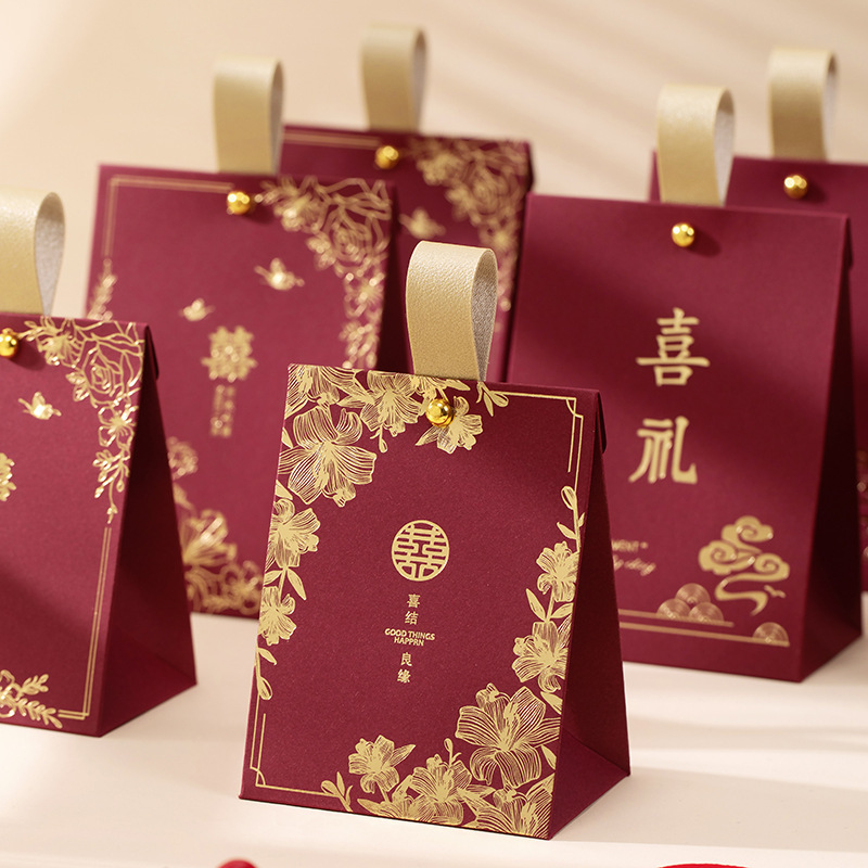 结婚喜糖盒中国风糖果盒批发高级婚礼伴手礼盒订婚专用礼物盒空盒