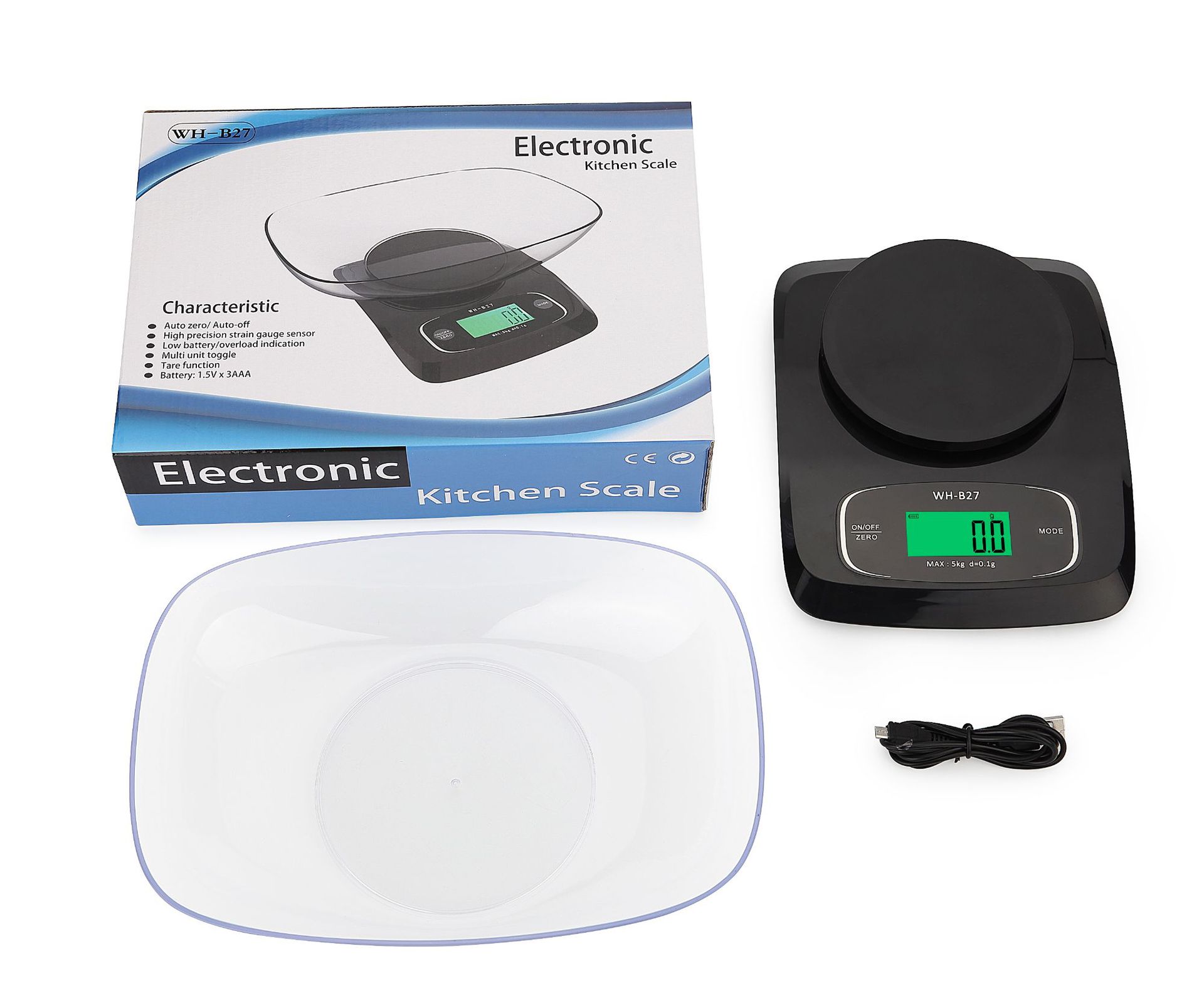 2023 nueva báscula de cocina báscula electrónica báscula de horneado báscula electrónica de cocina 5kg / 0,1g