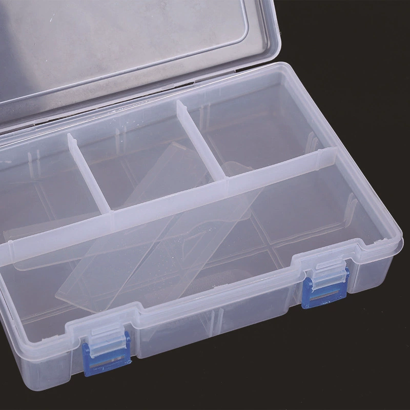 Universal double-layer capacious plastic pencil case, transparent art storage box, increased thickness