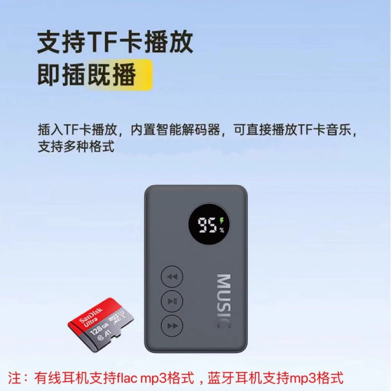 Карта-портативный Bluetooth MP3-плеер, студенческий музыкальный плеер для офисных сотрудников, чтобы не дремать — прослушивание музыки и сенсорный плеер