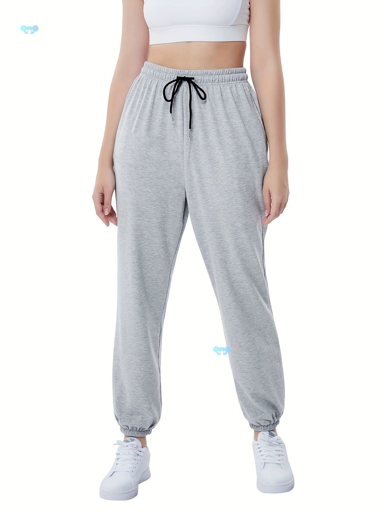 Женские повседневные спортивные штаны свободного кроя с карманами на резинке