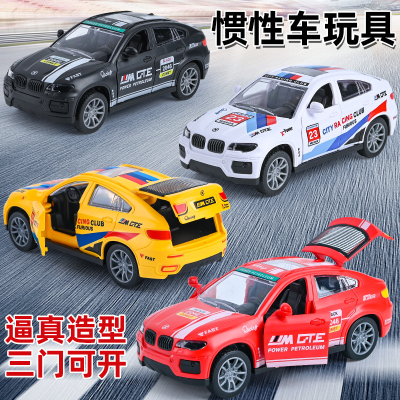 Foreign trade Internet celebrity children's toys baby educational inertia BMW toy car wholesale simulation sports car stall small toys