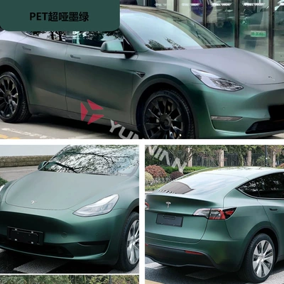 Auto Color Change Film – and Wear-Resistant Body - pet-super-matte-dark-green-15216m