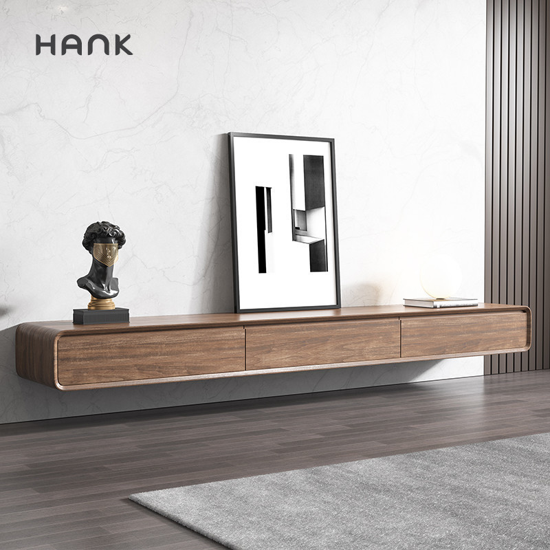Modern Simple Hanging Tv Cabinet Wall-Mounted Nordic Small Apartment Wall Cabinet Italian Minimalist Coffee Table Combination Set