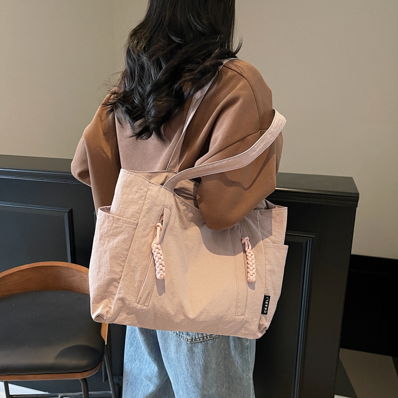 新しいショルダーバッグキャンバスバッグ女性の大容量ショルダーバッグ2025新入生多用途トートバッグハンドバッグ|undefined