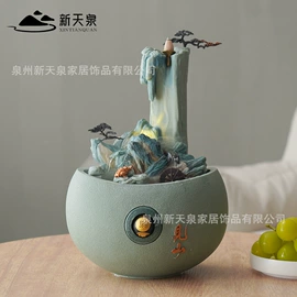 流水摆件;招财摆件;树脂工艺品