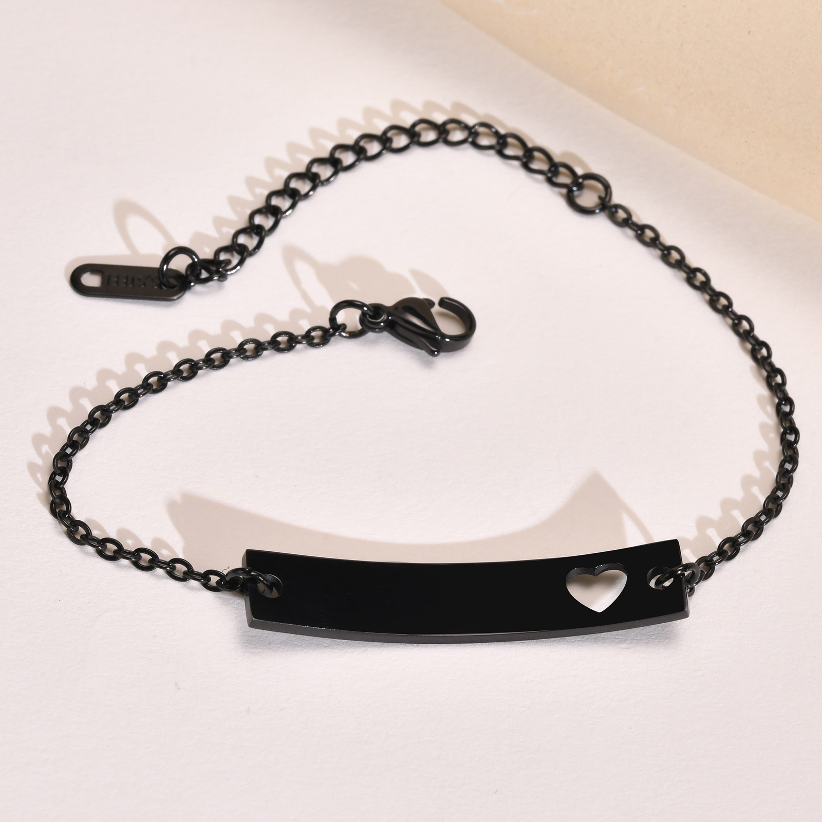 Fashion Heart Shape Stainless Steel Plating Bracelets 1 Piece