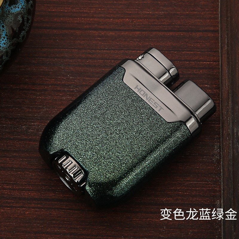 百誠防風インフレータブル金属ライター直沖ブルー炎シガレット器高級男性ファッションプレゼント煙具卸売り|undefined