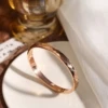 Golden bracelet, pink gold, 6mm
