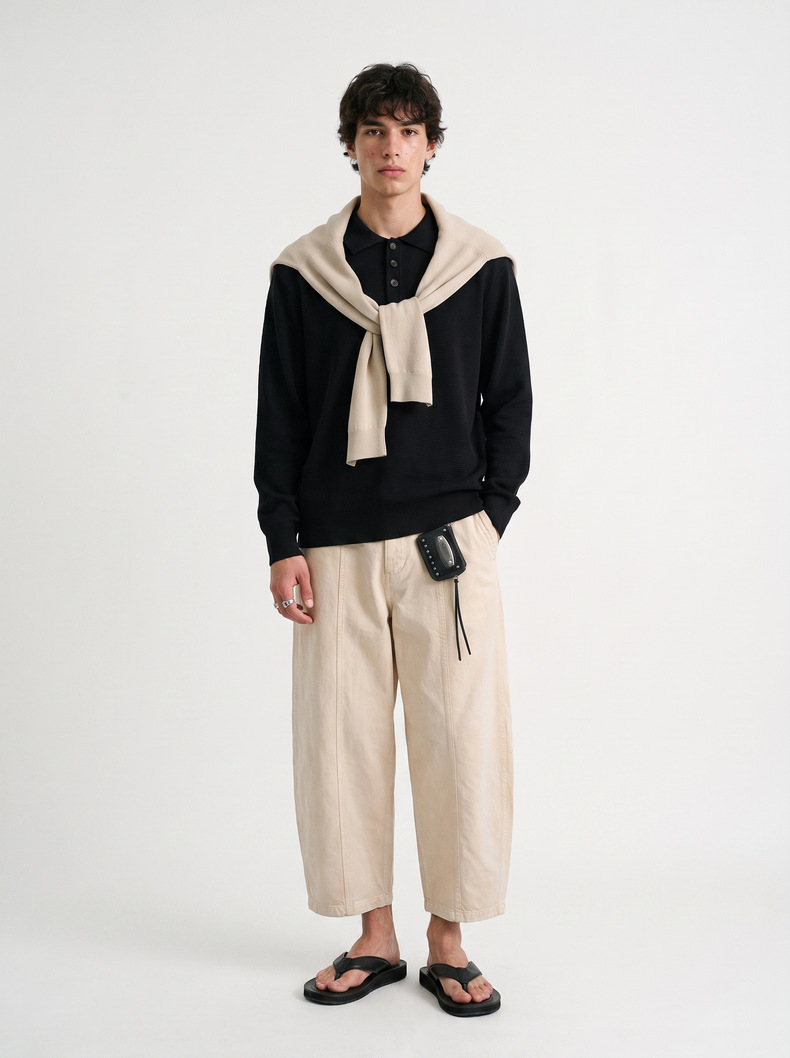 Inflation Polo Collar Knit Sweater