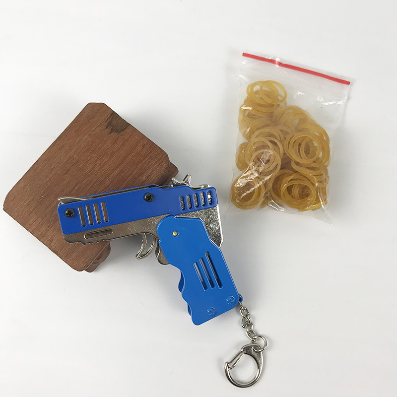 折叠皮筋枪连发金属连射橡皮筋软弹可折叠橡皮枪合金儿童玩具详情图8