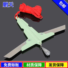 钓鱼水草刀锚刀不锈钢水草刀 渔具刀折叠割草刀钓鱼配件批发