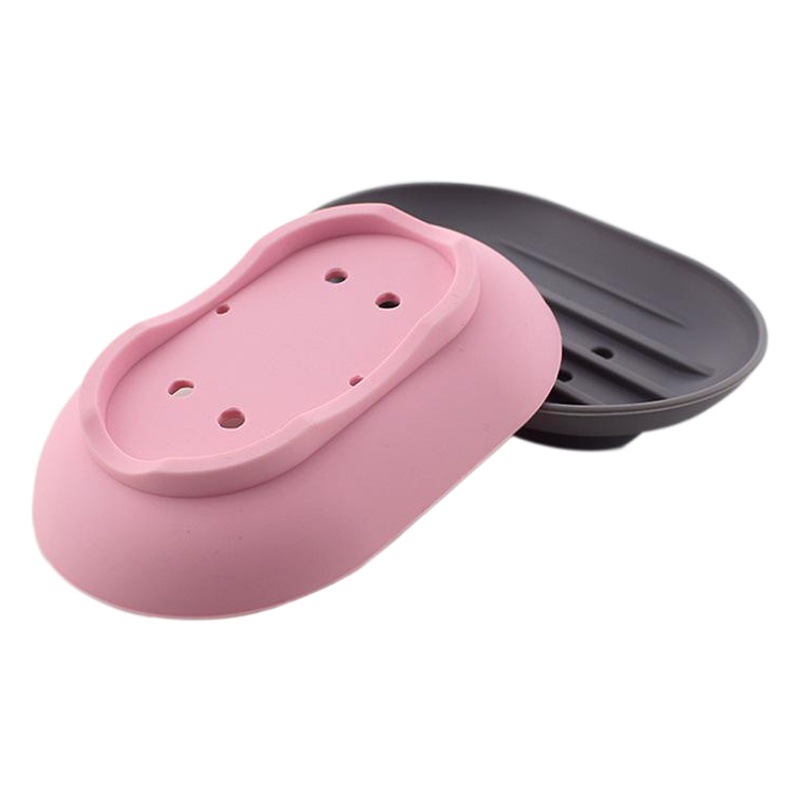 Amazon colorido antideslizante titular de jabón de silicona drenaje caja de jabón titular de jabón de silicona baño ponche-libre