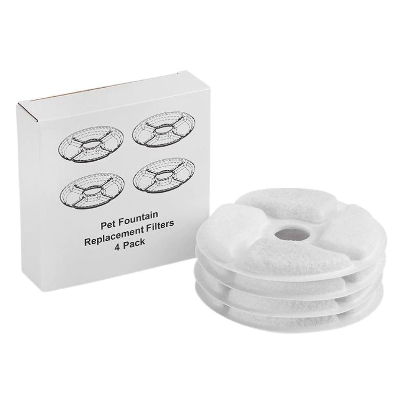 Фабрика оптовых поставок домашних животных Круглый кот дозатор воды фильтрующий элемент маленький цветок скорлупы кокосового ореха фильтр с активированным углем хлопок