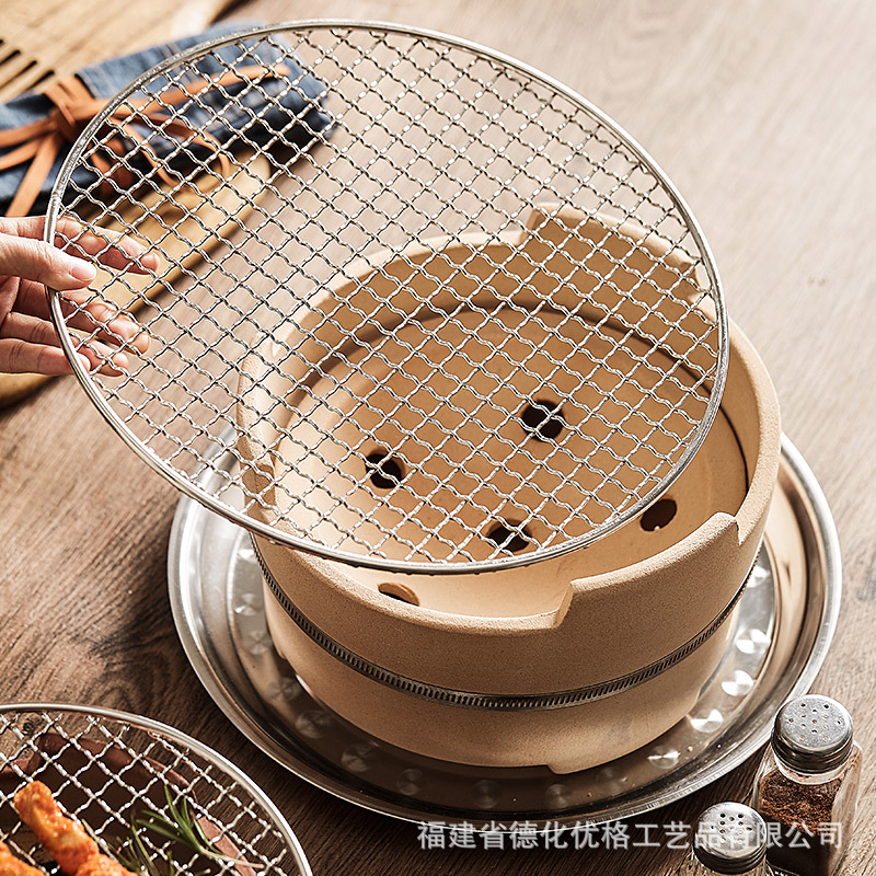 Estufa de cocina té para hornear pequeña estufa de carbón de batata hogar antiguo arcilla fuego guiso cazuela base de parrilla estufa de barbacoa subred