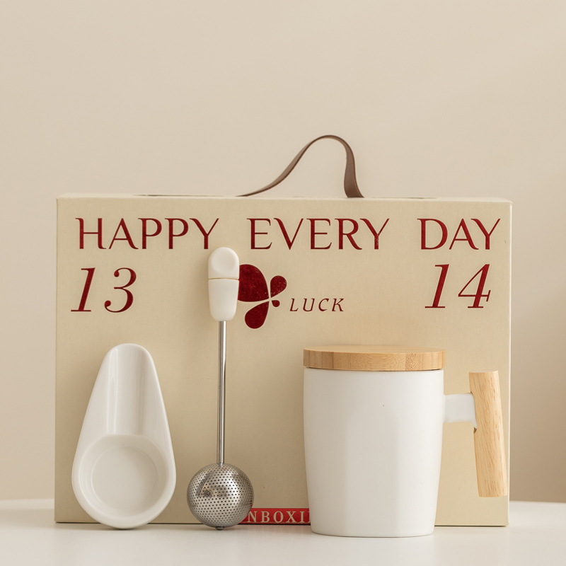 Conjunto de regalos de negocios de cerámica con filtro cenicero con logotipo impreso de copa de regalo del día del padre