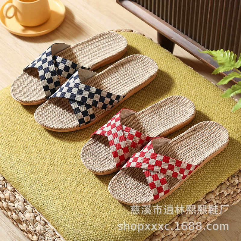 Summer slippers, cotton and linen