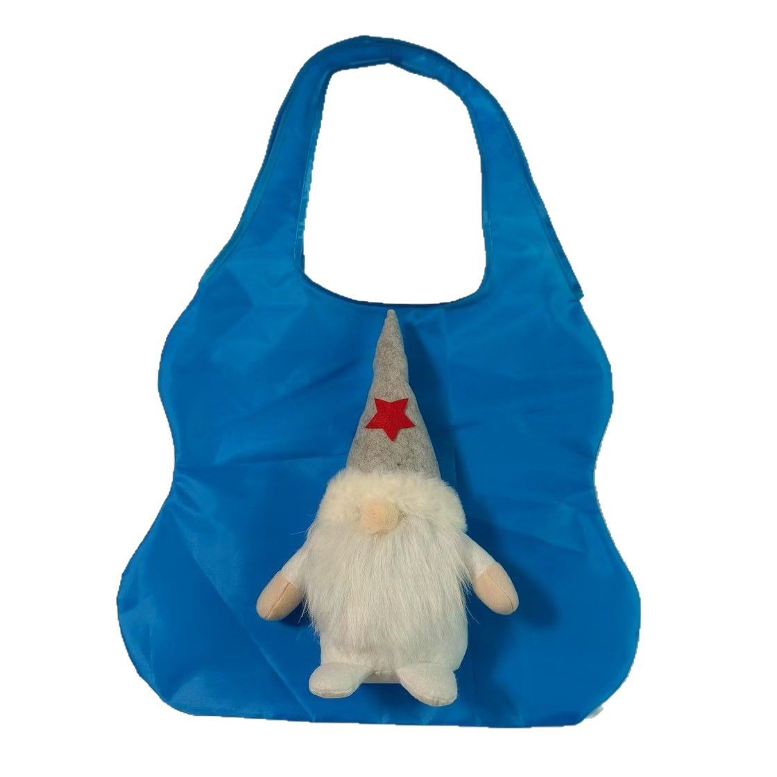 折叠收缩卡通毛绒葫芦圣诞老人零钱包人物环保购物袋钥匙扣挂件