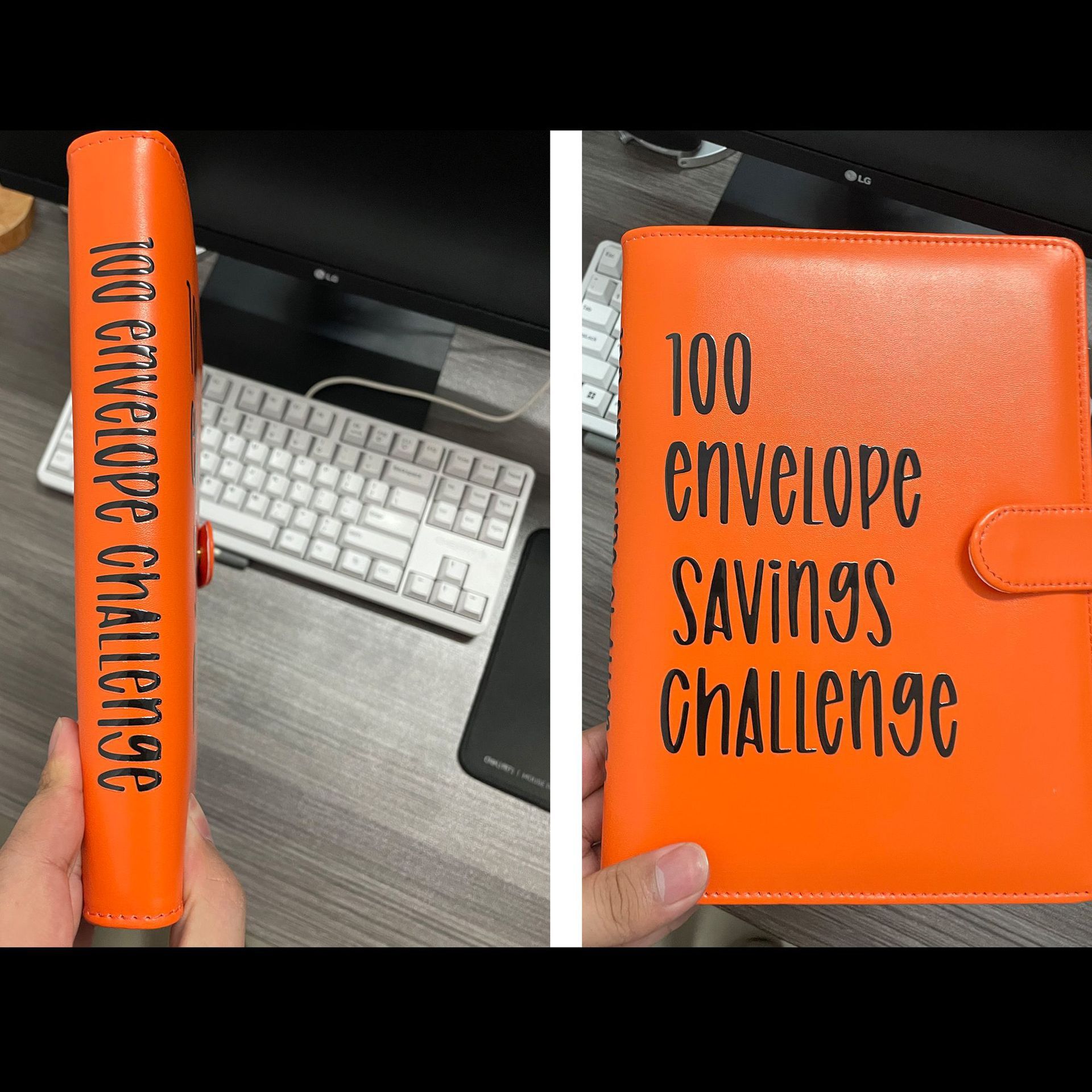 100 sobre desafío Binder100 sobres guardar desafío A5 cubierta de la carpeta