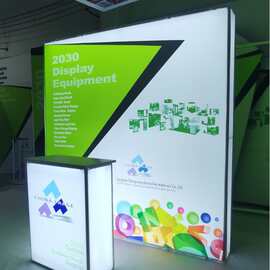 厂家提供轻便折叠式背景灯箱，展会背景墙，发光，折叠可移动灯箱