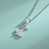 Necklace, fashionable pendant, silver 925 sample, European style, simple and elegant design, wholesale