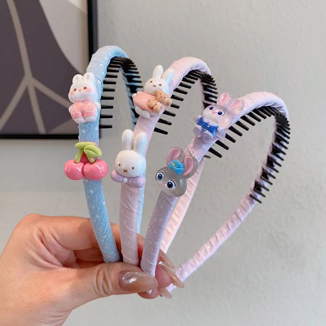 Children's cartoon blue scalloped cute harmless non-slip headband