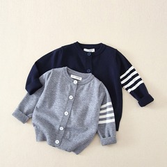 Children's Knitted Cardigan Spring and Autumn Style Boy Spring Thin Jacket Girl Spring Sweater Trendy Baby Spring Outfit Korean Version