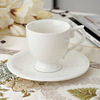 White coffee tableware, set, fruit dinner plate, European style