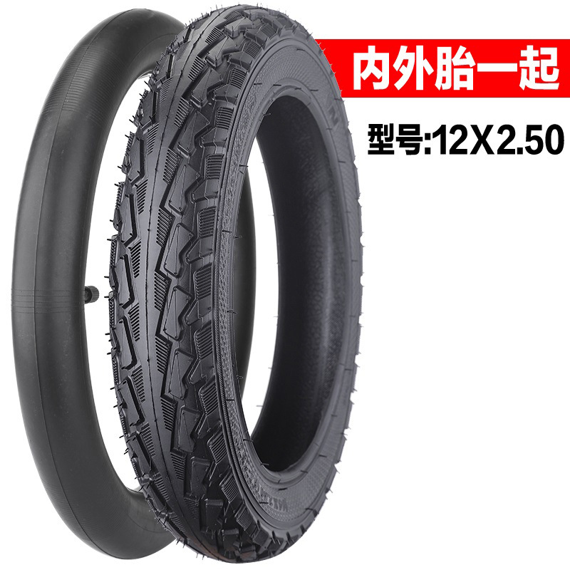 Комплект из утолщенных внутренних и внешних шин 12X2.50