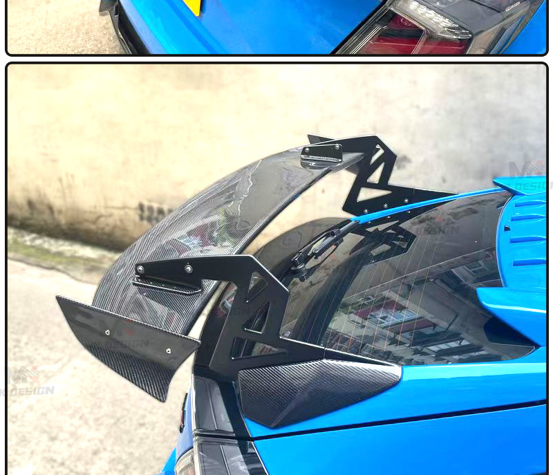 Suitable for Honda Civic Type-R FK8, carbon fiber spoon-style large rear wing spoiler