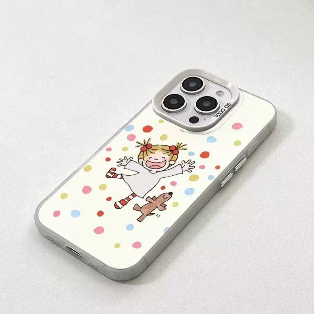 Nueva chica feliz para iPhone 16 funda para teléfono móvil Apple 15promax/14 anti-caída 13pro12 /11