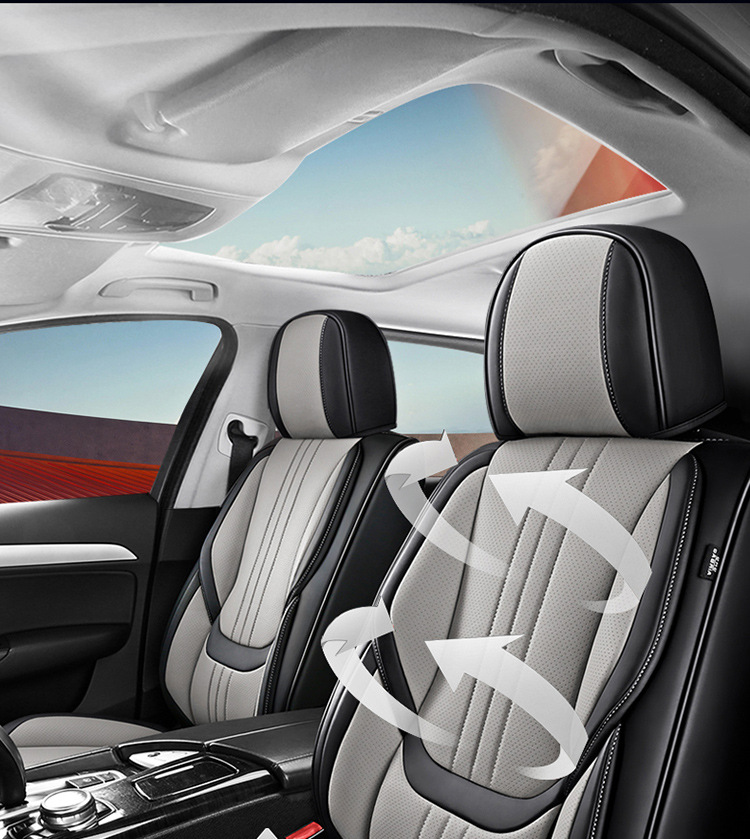 New Car Seat Cover All-Inclusive Full Leather Four-Season Universal Seat Cushion Special Nappa Leather Seat Cover Breathable Cushion Wholesale