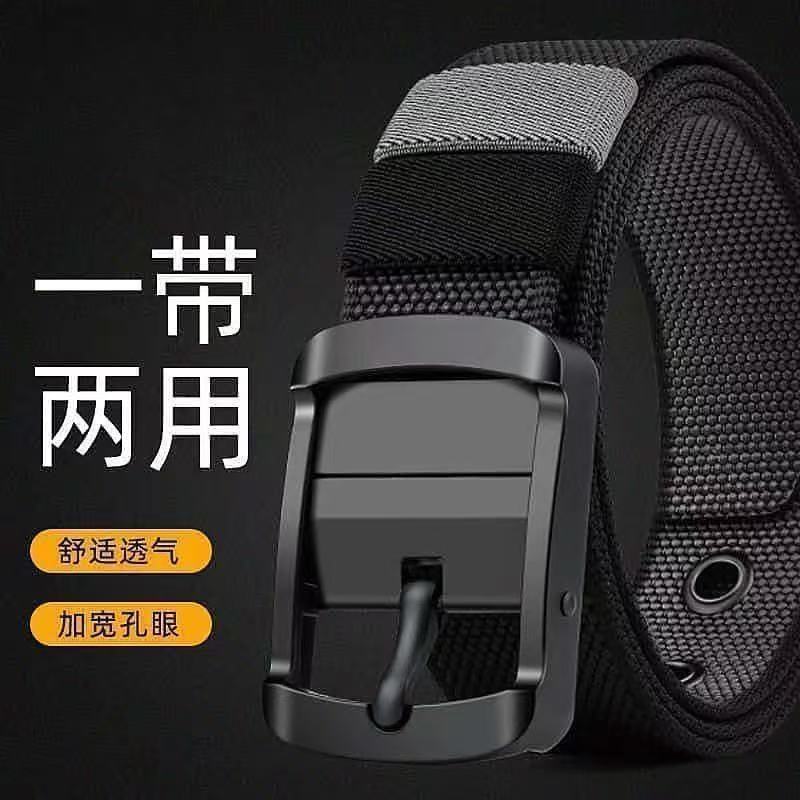 Double-Sided Pin Buckle New Men's Rotating Nylon Belt Canvas Extended Thickened Tactical Belt Casual Woven Belt Double-Sided Pin Buckle New Men's Rotating Nylon Belt Canvas Extended Thickened Tactical Belt Casual Woven Belt