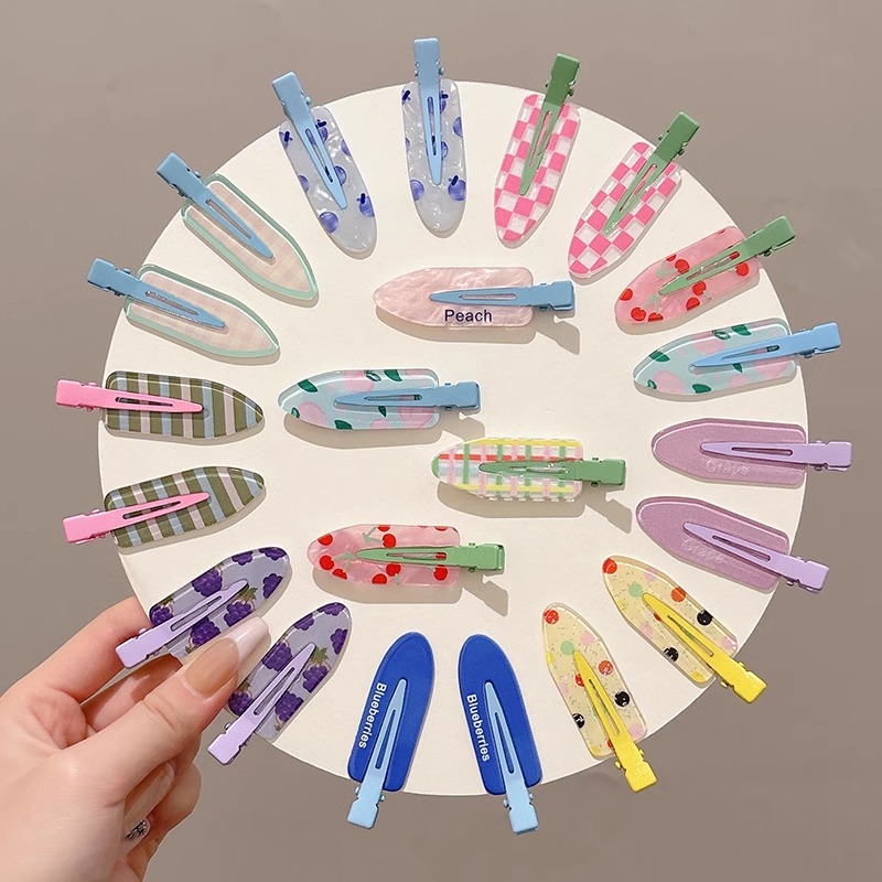 Verano color sin marcas clip de cabello adorable clips lateral frangeo coreano frente rotura clip de cabello tocado