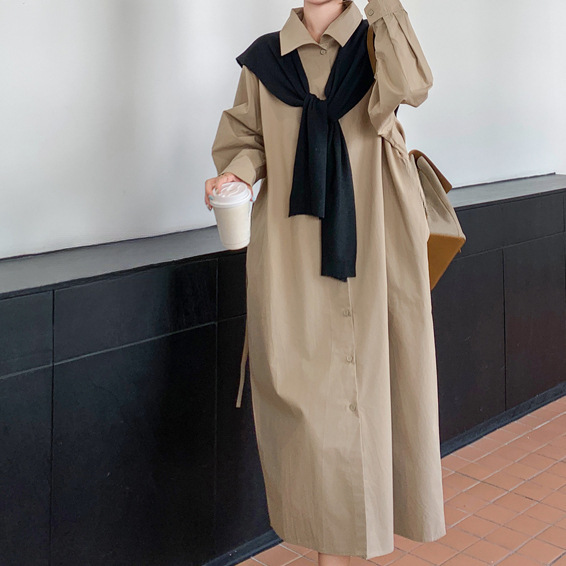 Plus-Size Dress for Women, Spring and Autumn, Loose Fit, Age-Reducing, Extra Large, 100kg Maternity Dress, Conceals Belly, Slimming, Waist-Cinching, Long Dress