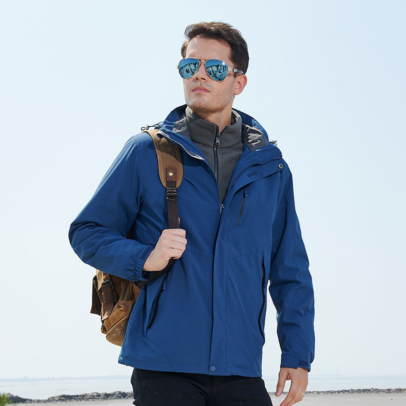 Jacket Three-In-One Men's and Women's Winter Clothing 2-Piece Set Detachable Windproof, Waterproof and Warm Outdoor Workwear Jacket