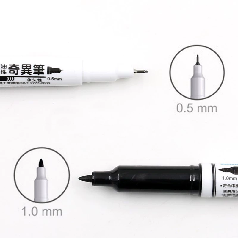 Lion hook pen double-head marker student art oily children's painting hand-painted black stroke 685 strange