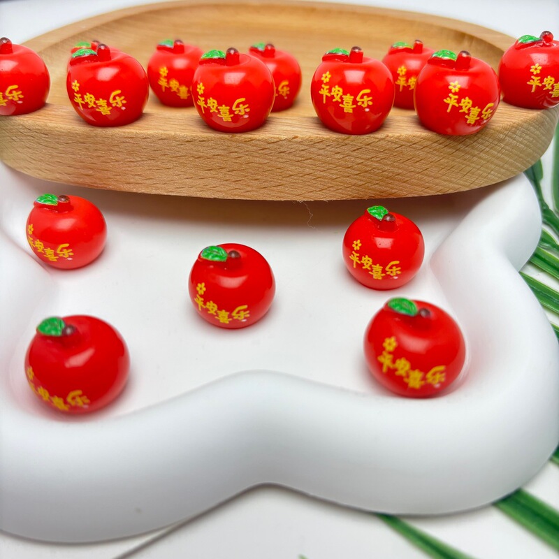 模擬立体フルーツアップルオレンジ柿キーホルダーペンダント diy 樹脂アクセサリージュエリー車の装飾品|undefined