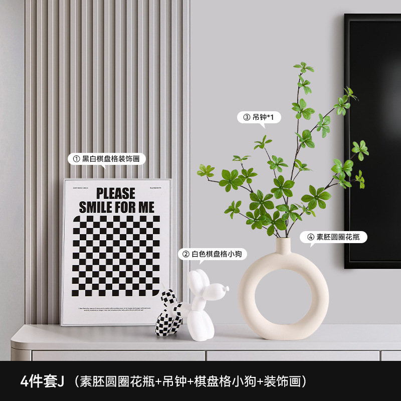 Entrar en el hogar decoración de puerta de entrada moderna alta sensación de sala de estar hogar escritorio TV comedor armario zapatos nicho decoración suave