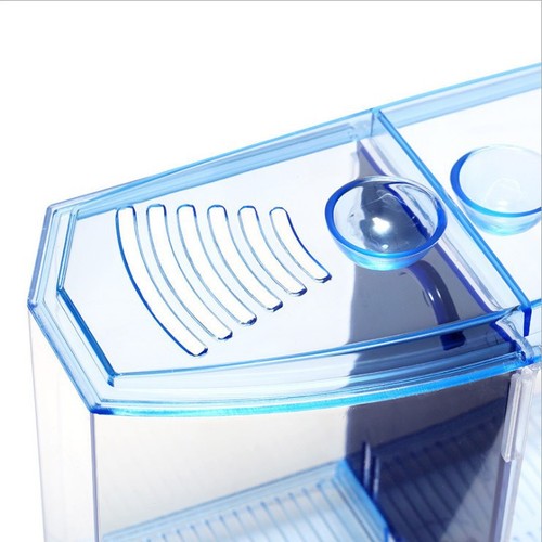 Large double fighting fish box ecological fighting fish tank mini aquarium plastic isolation box breeding box betta fish guppy