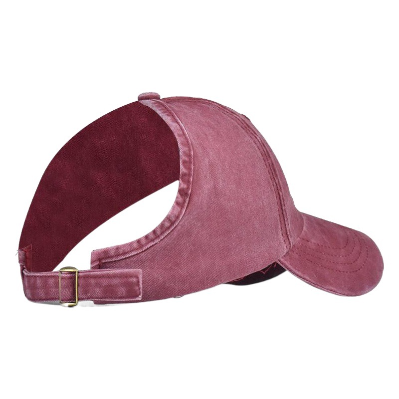 Gorra de cola de caballo media gorra de béisbol personalizada a prueba de sol corbata a prueba de sol sombrero de cola de caballo color sólido verano deportes al aire libre gorra de pico