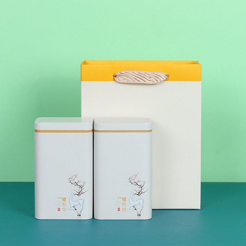 茶叶罐铁罐套装通用茶叶包装空盒红茶绿茶白茶半斤装茶叶铁盒包装